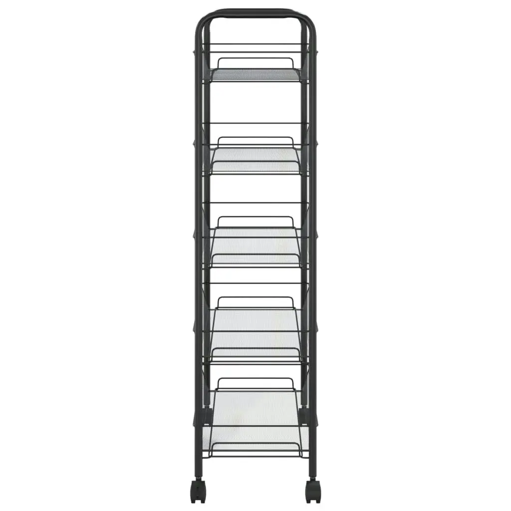 5-Tier Kitchen Trolley Black 46x26x105 cm Iron 336328