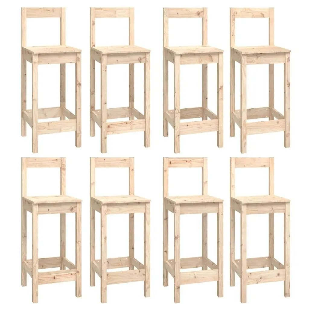 9 Piece Bar Set Solid Wood Pine 3124722