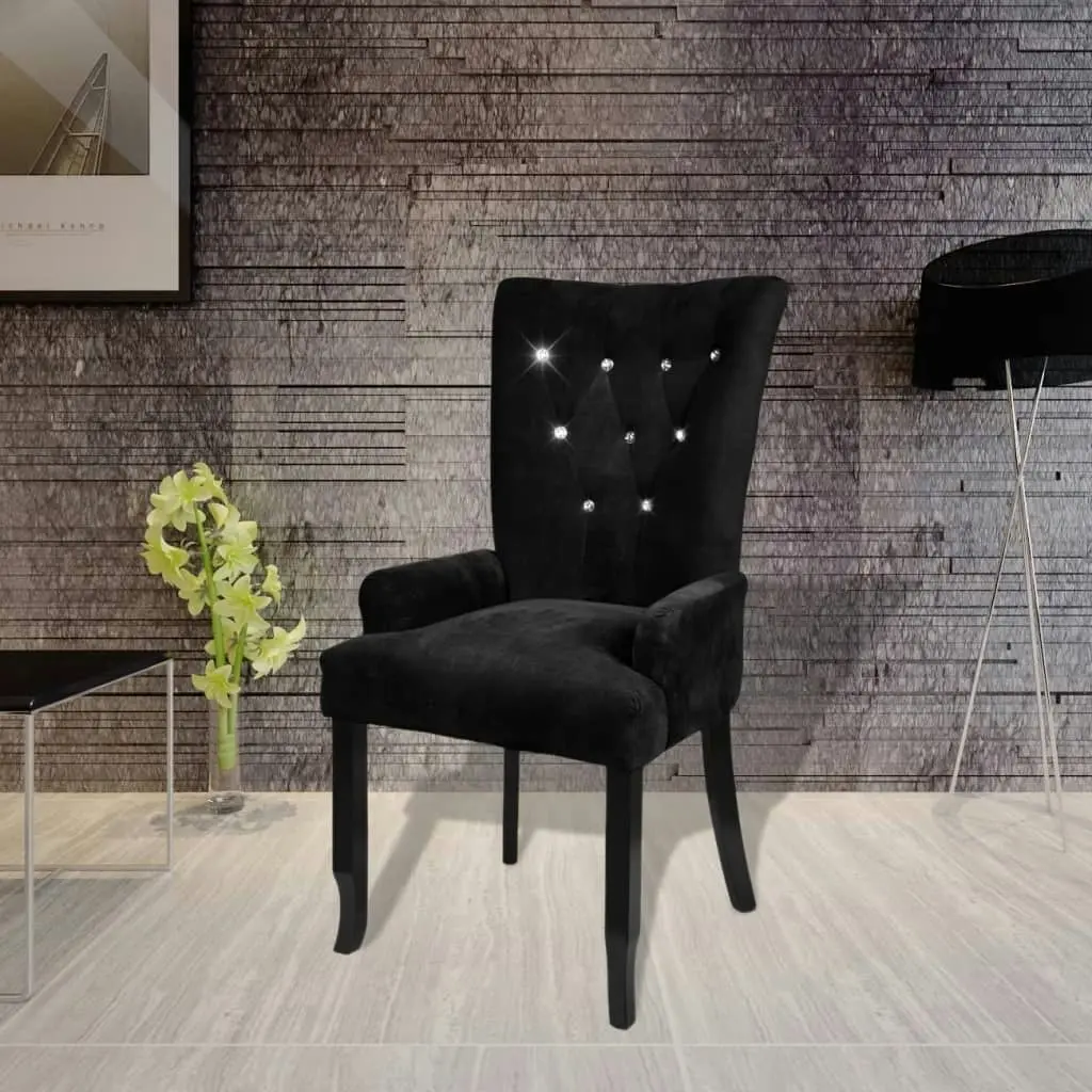 Armchair Black Velvet 240653