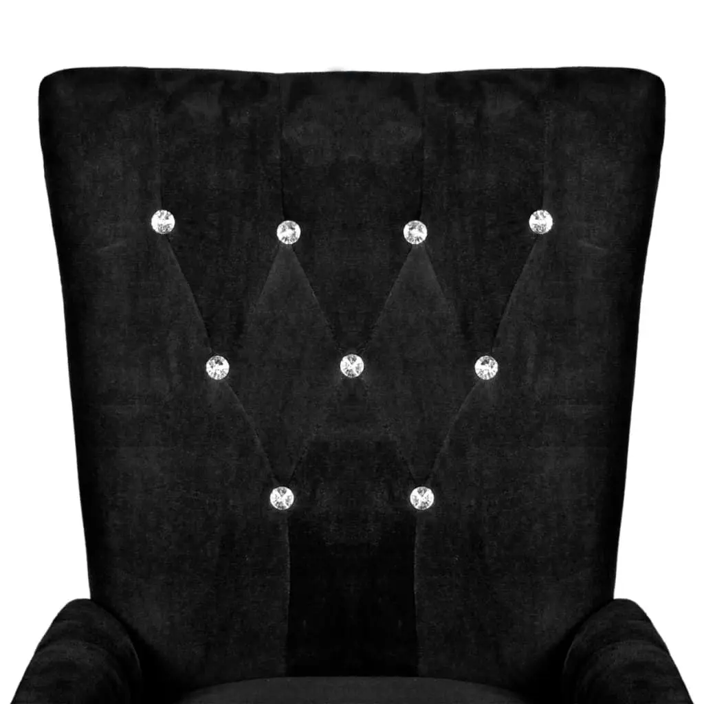 Armchair Black Velvet 240653