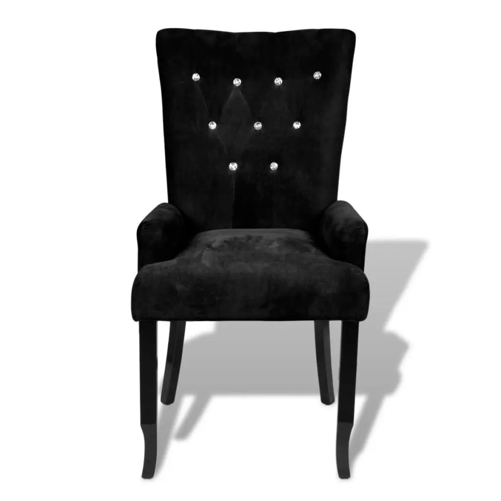 Armchair Black Velvet 240653