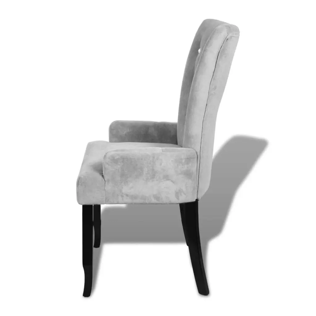 Armchair Silver Velvet 240654