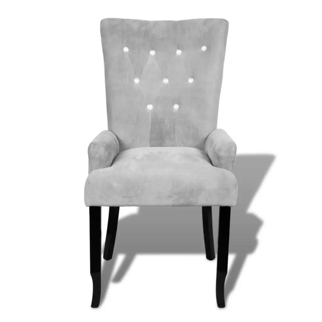 Armchair Silver Velvet 240654