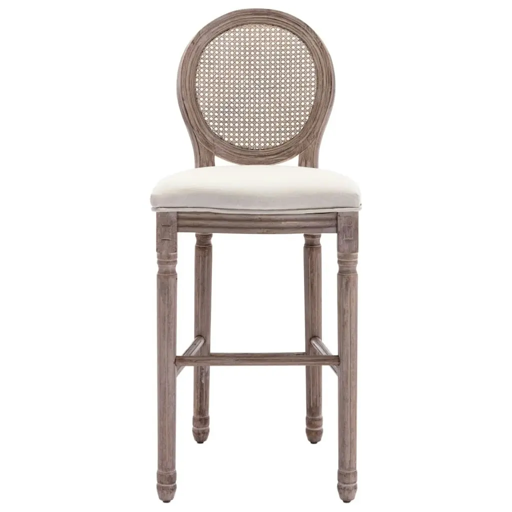 Bar Chairs 2 pcs White Linen 245352