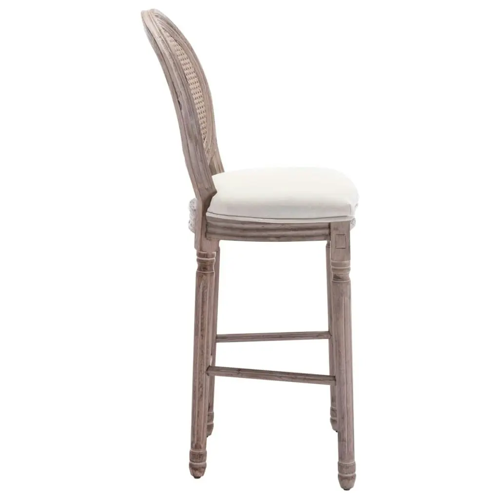 Bar Chairs 2 pcs White Linen 245352