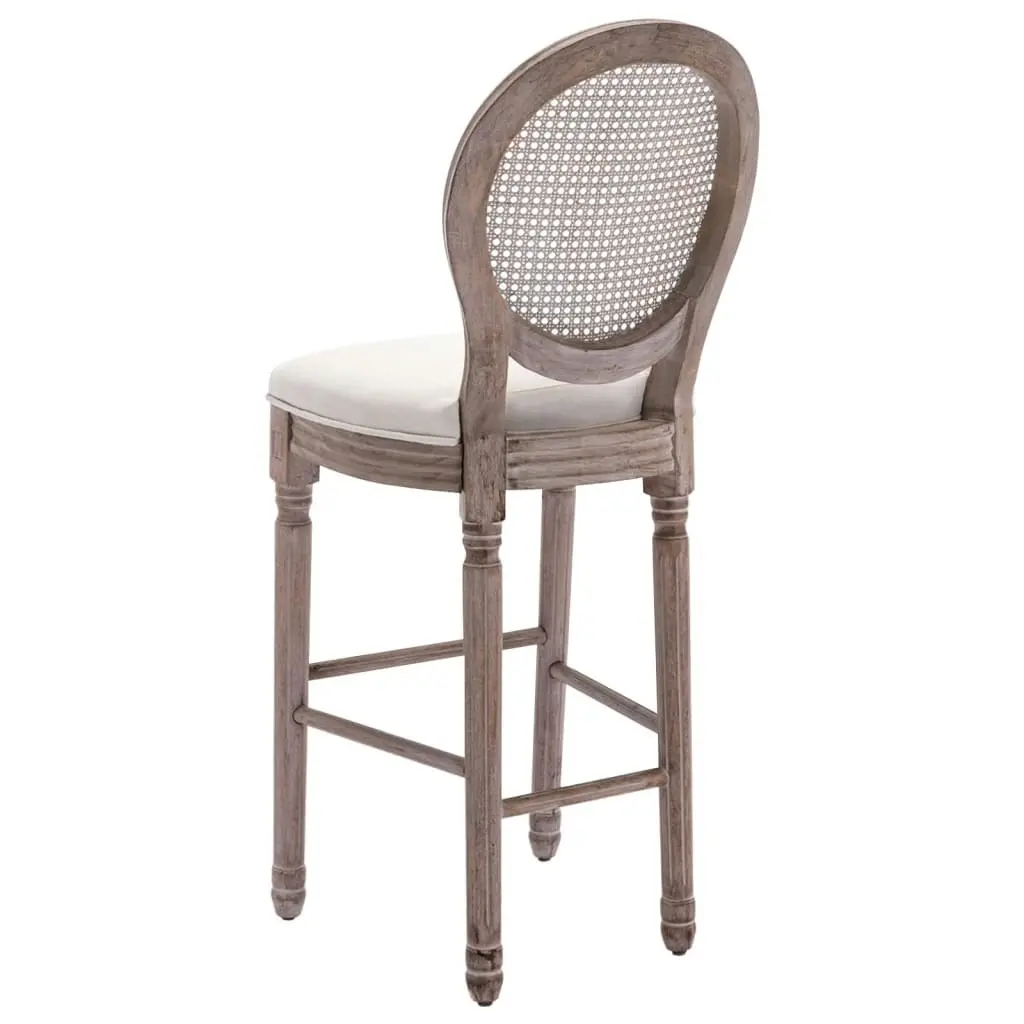 Bar Chairs 2 pcs White Linen 245352