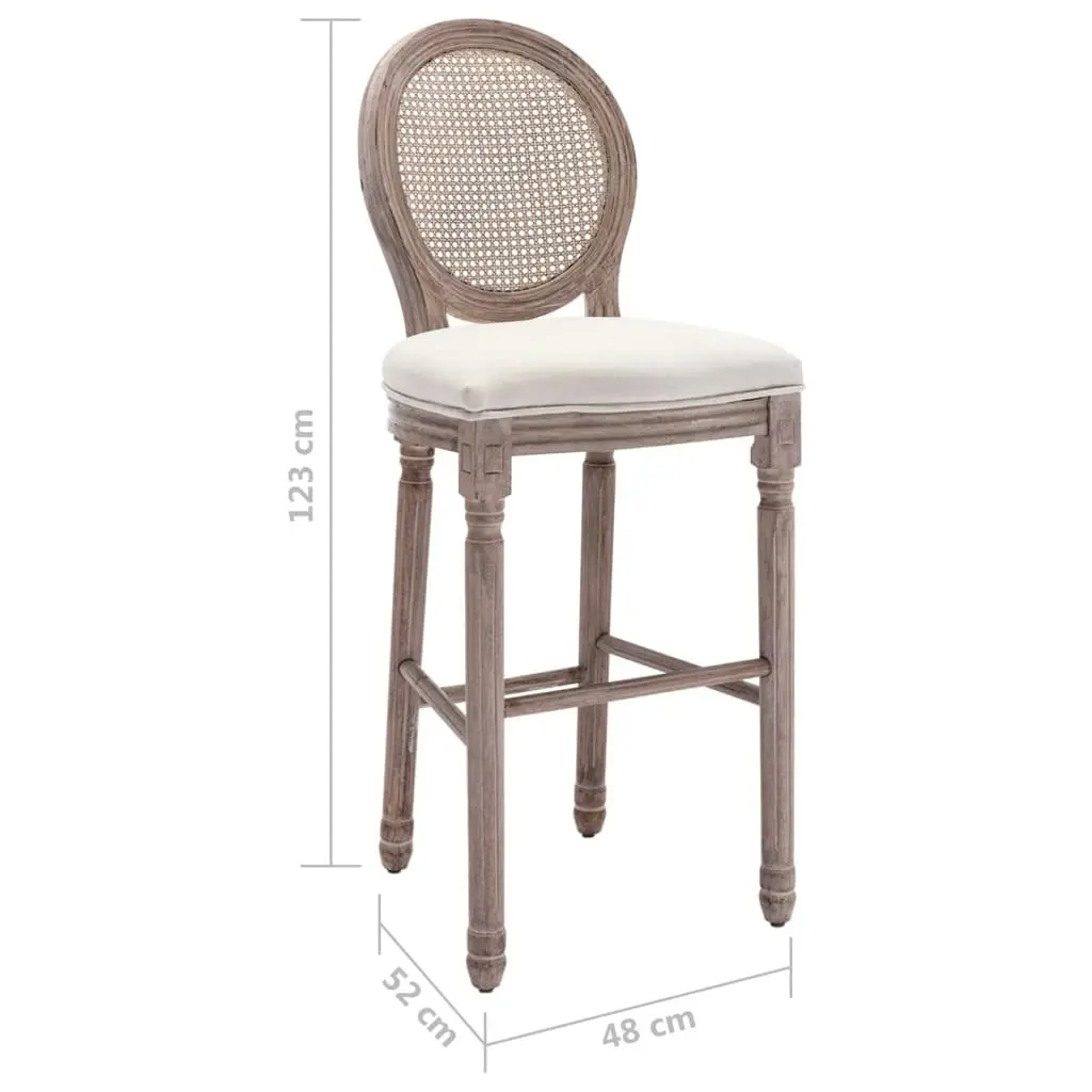 Bar Chairs 2 pcs White Linen 245352