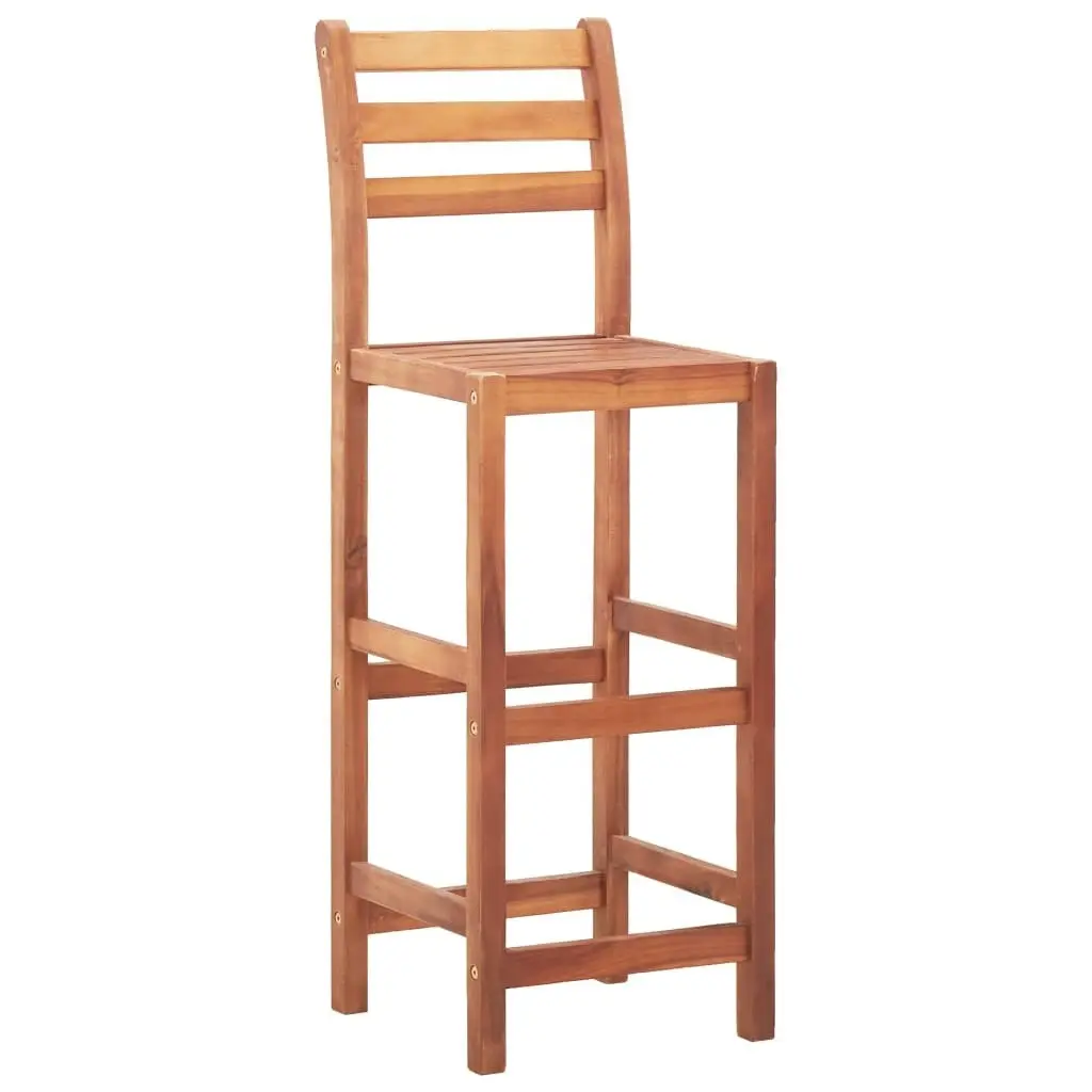 Bar Chairs 2 pcs Solid Acacia Wood 46314