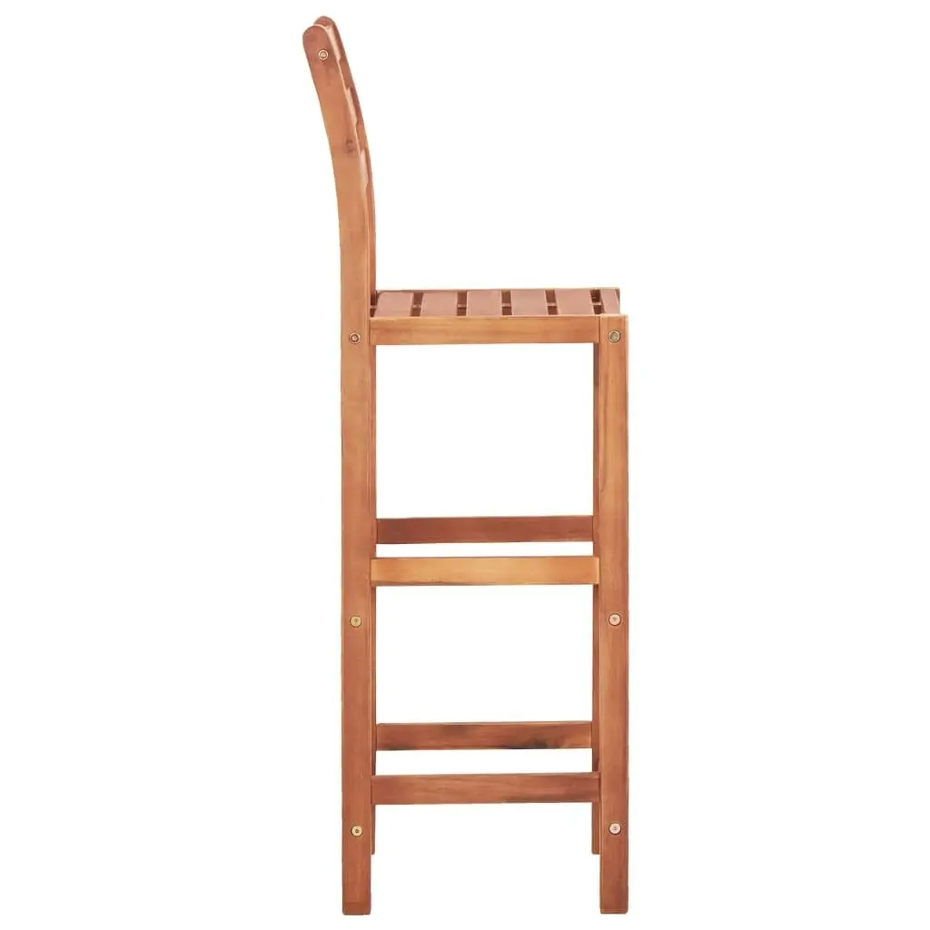 Bar Chairs 2 pcs Solid Acacia Wood 46314