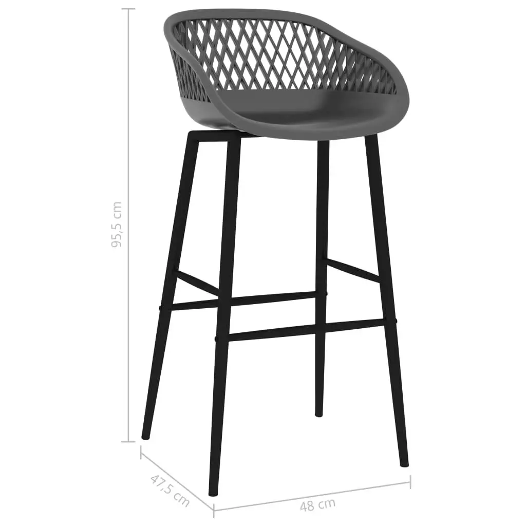 Bar Chairs 4 pcs Grey 248163