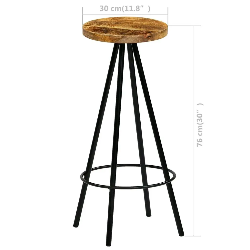 Bar Chairs 4 pcs Solid Mango Wood 246239