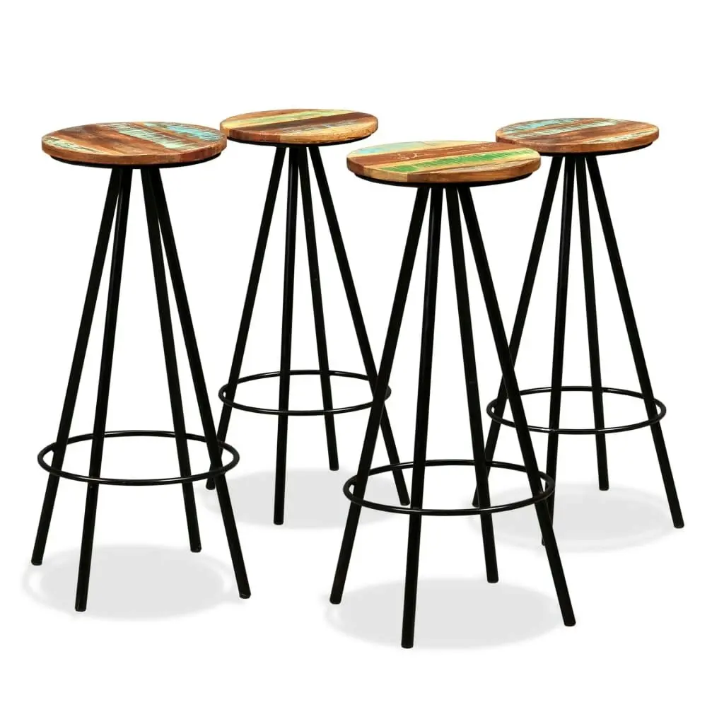 Bar Set 5 Pieces Solid Acacia and Wood Reclaimed 275131