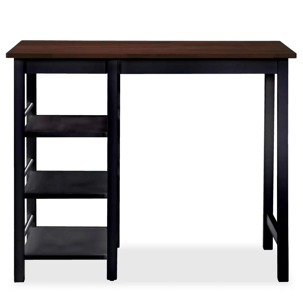 Bar Set 3 Pieces MDF Black 245363