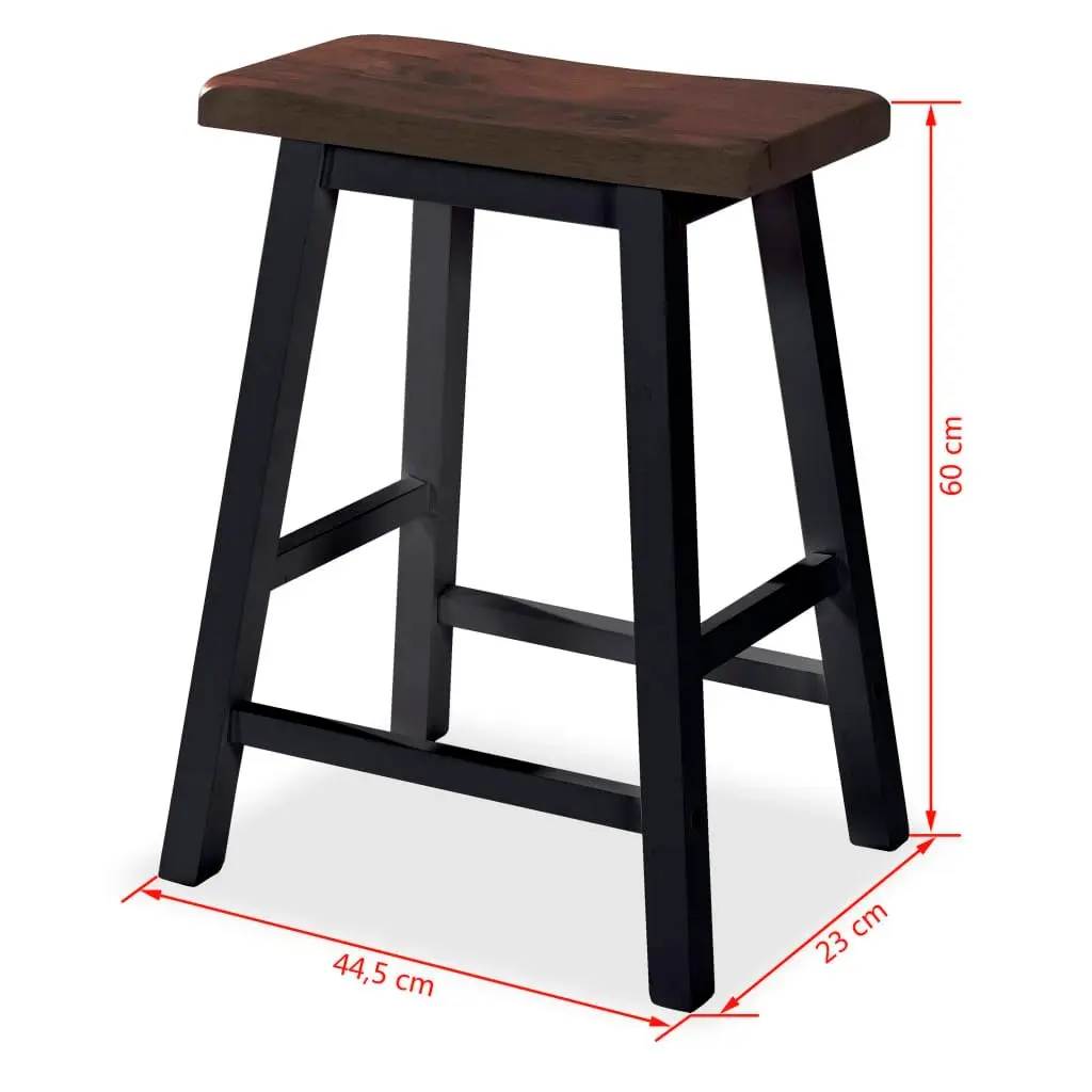 Bar Set 3 Pieces MDF Black 245363