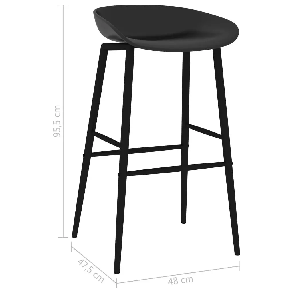 Bar Chairs 4 pcs Black 248167