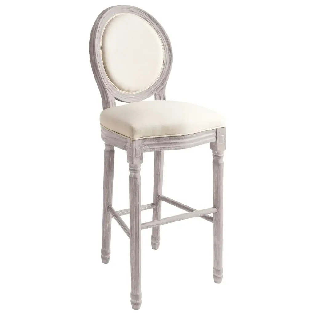 Bar Chairs 2 pcs White Linen 245351