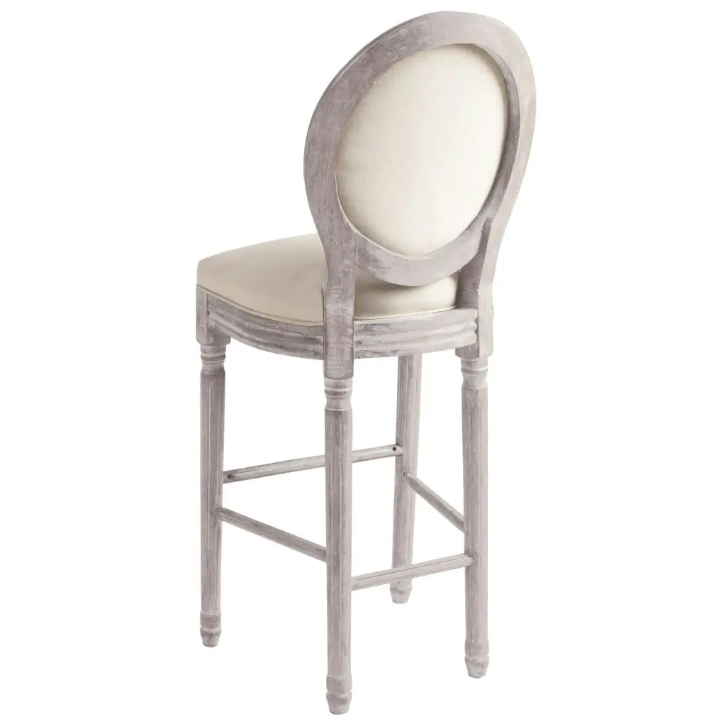 Bar Chairs 2 pcs White Linen 245351