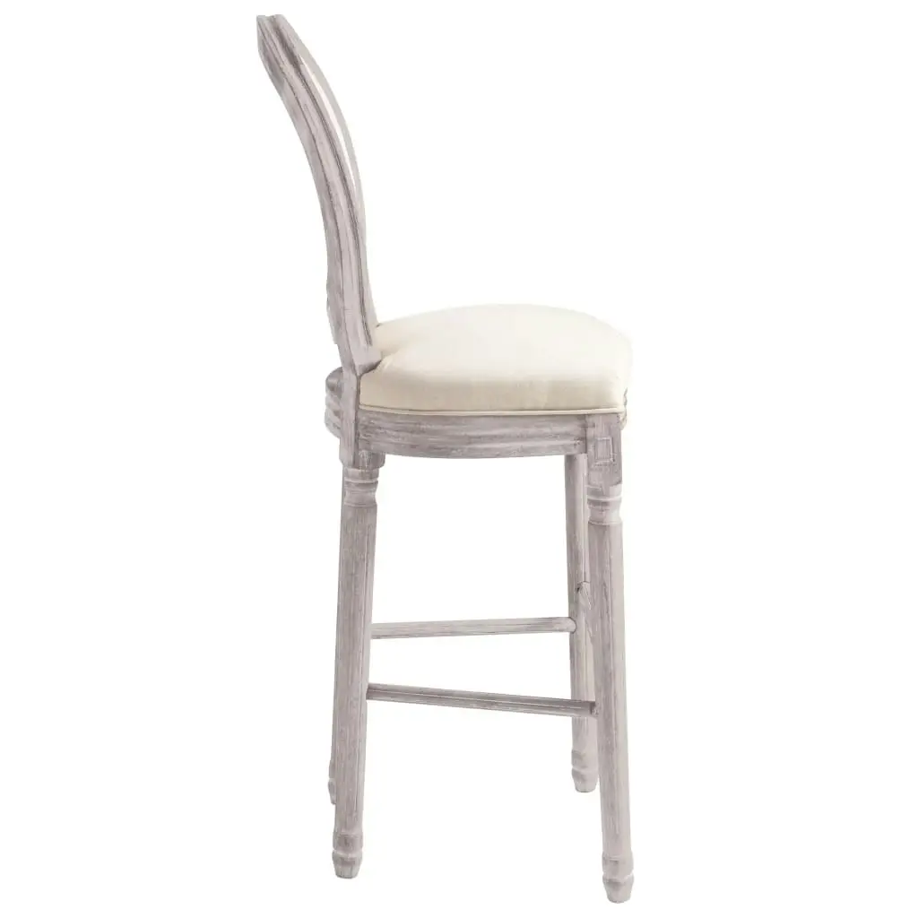 Bar Chairs 2 pcs White Linen 245351