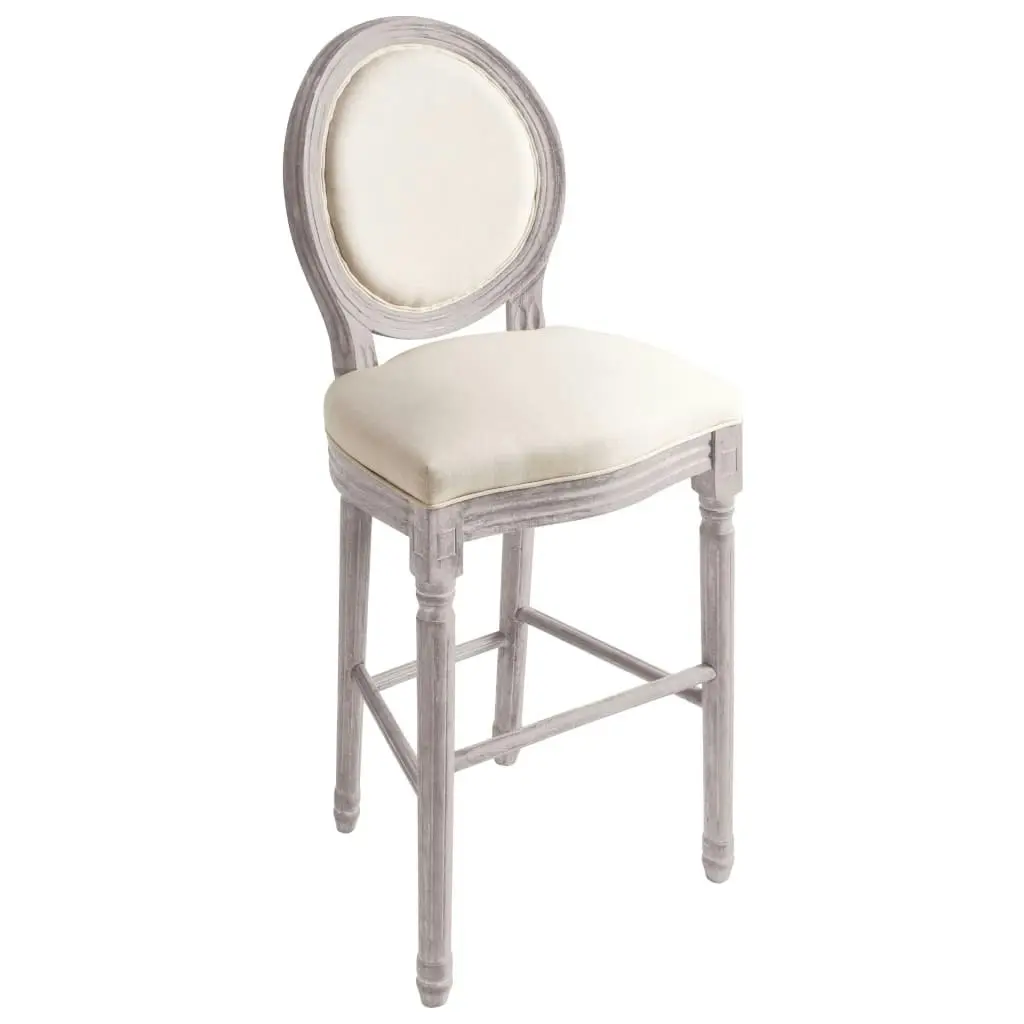 Bar Chairs 2 pcs White Linen 245351