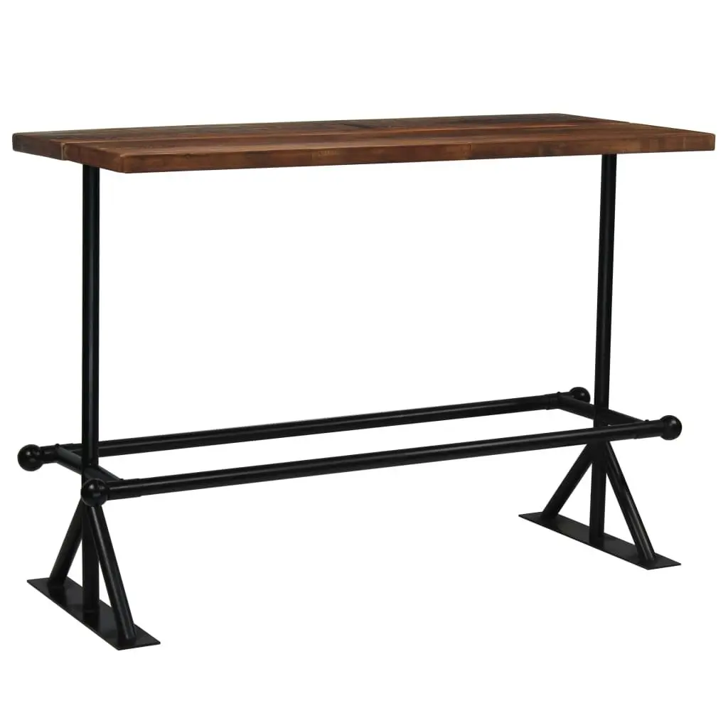 Bar Set 7 Piece Solid Reclaimed Wood 245396