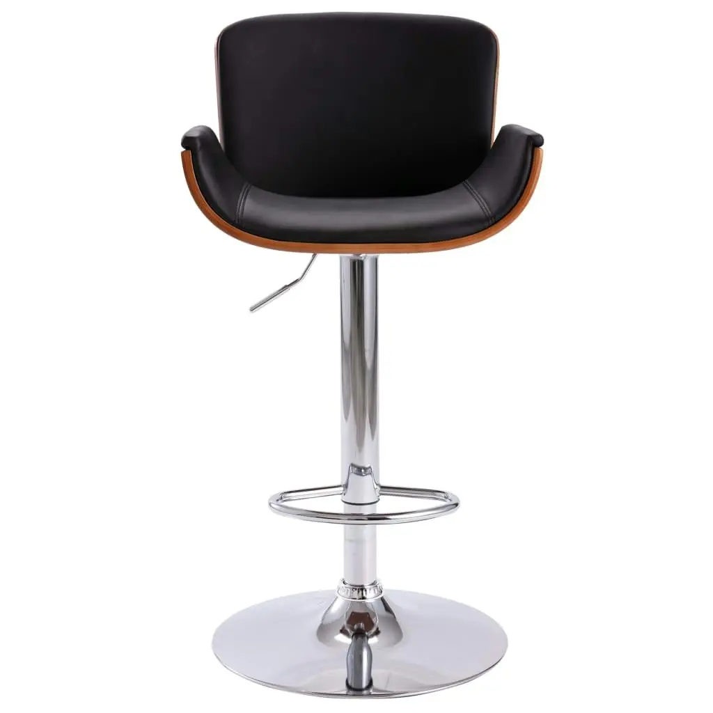 Bar Stool Black Faux Leather 287375