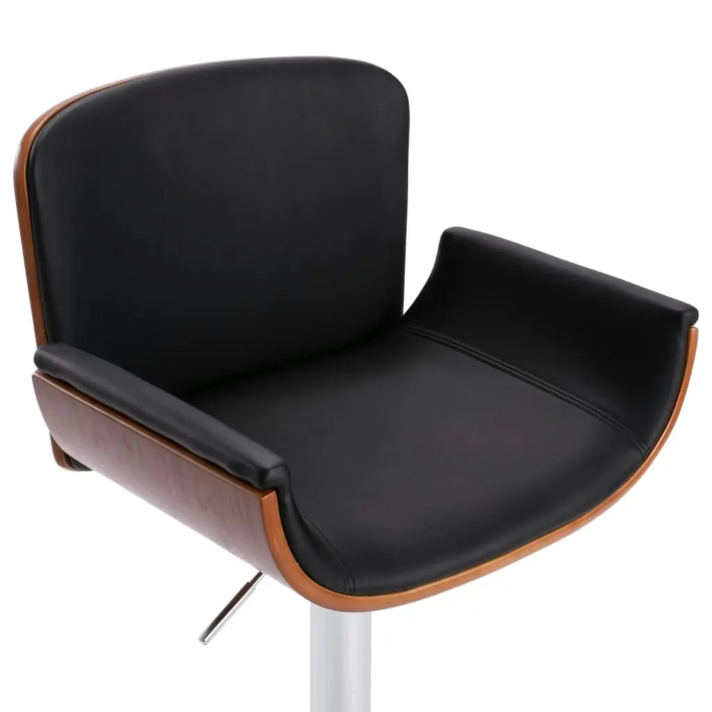 Bar Stool Black Faux Leather 287375