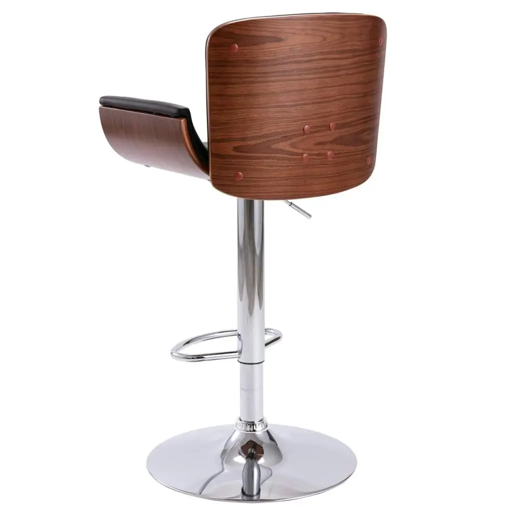 Bar Stool Black Faux Leather 287375