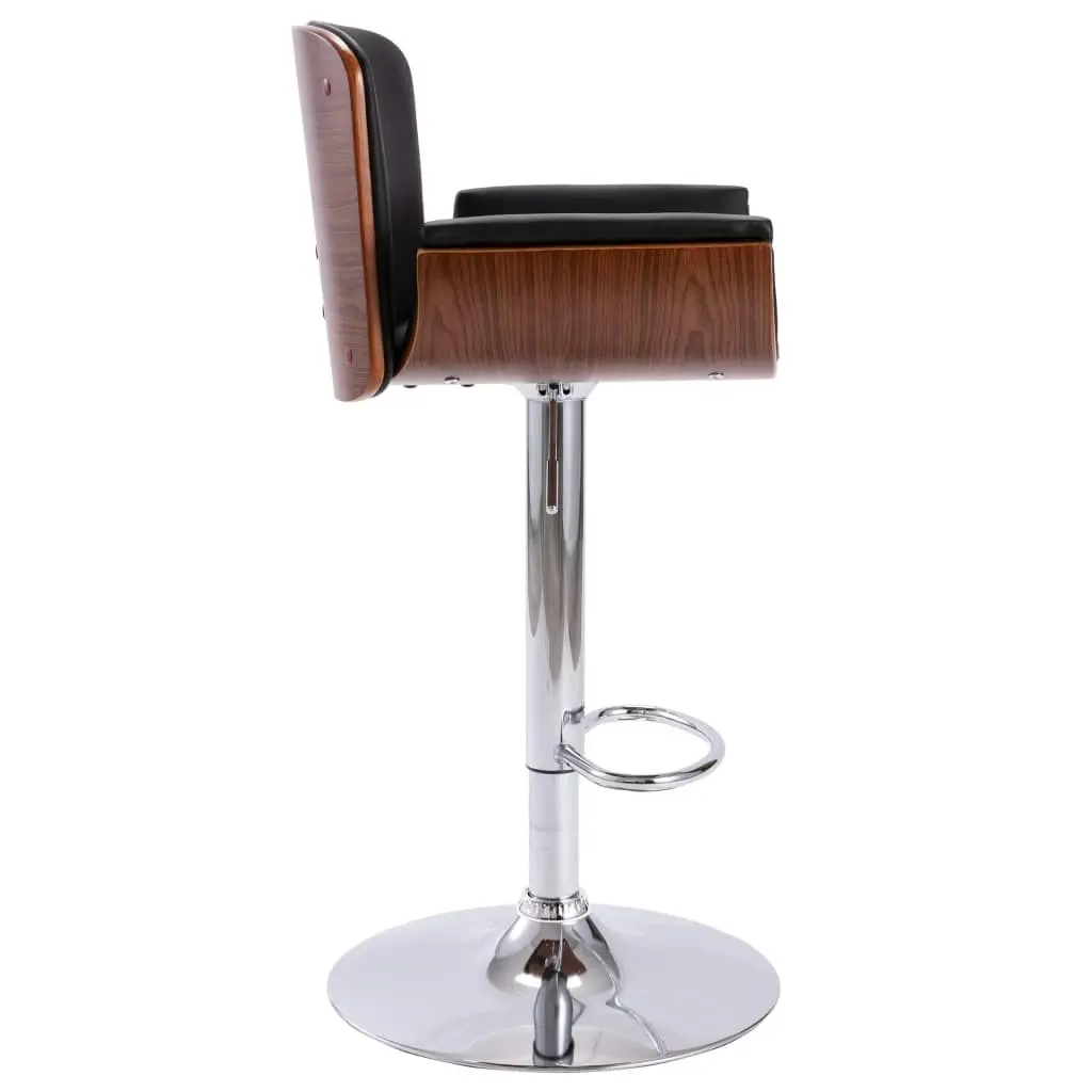 Bar Stool Black Faux Leather 287375