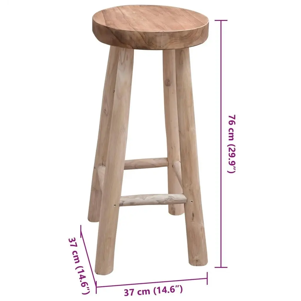 Bar Stool Solid Teak Wood 244545