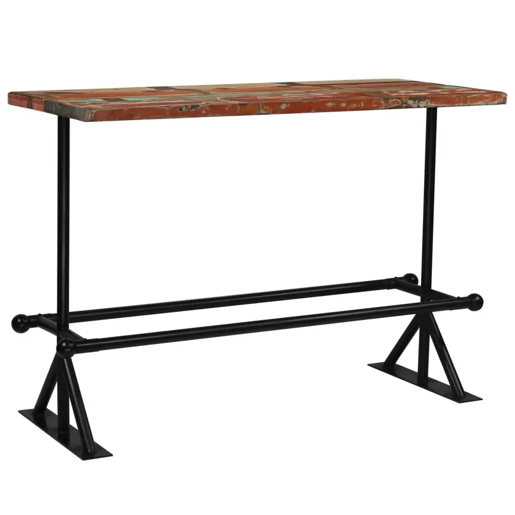 Bar Set 7 Piece Solid Reclaimed Wood Multicolour 245400