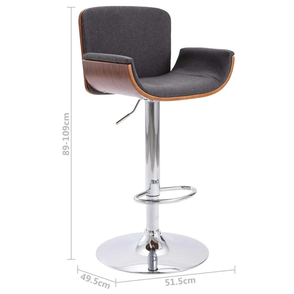 Bar Stool Grey Fabric 287379