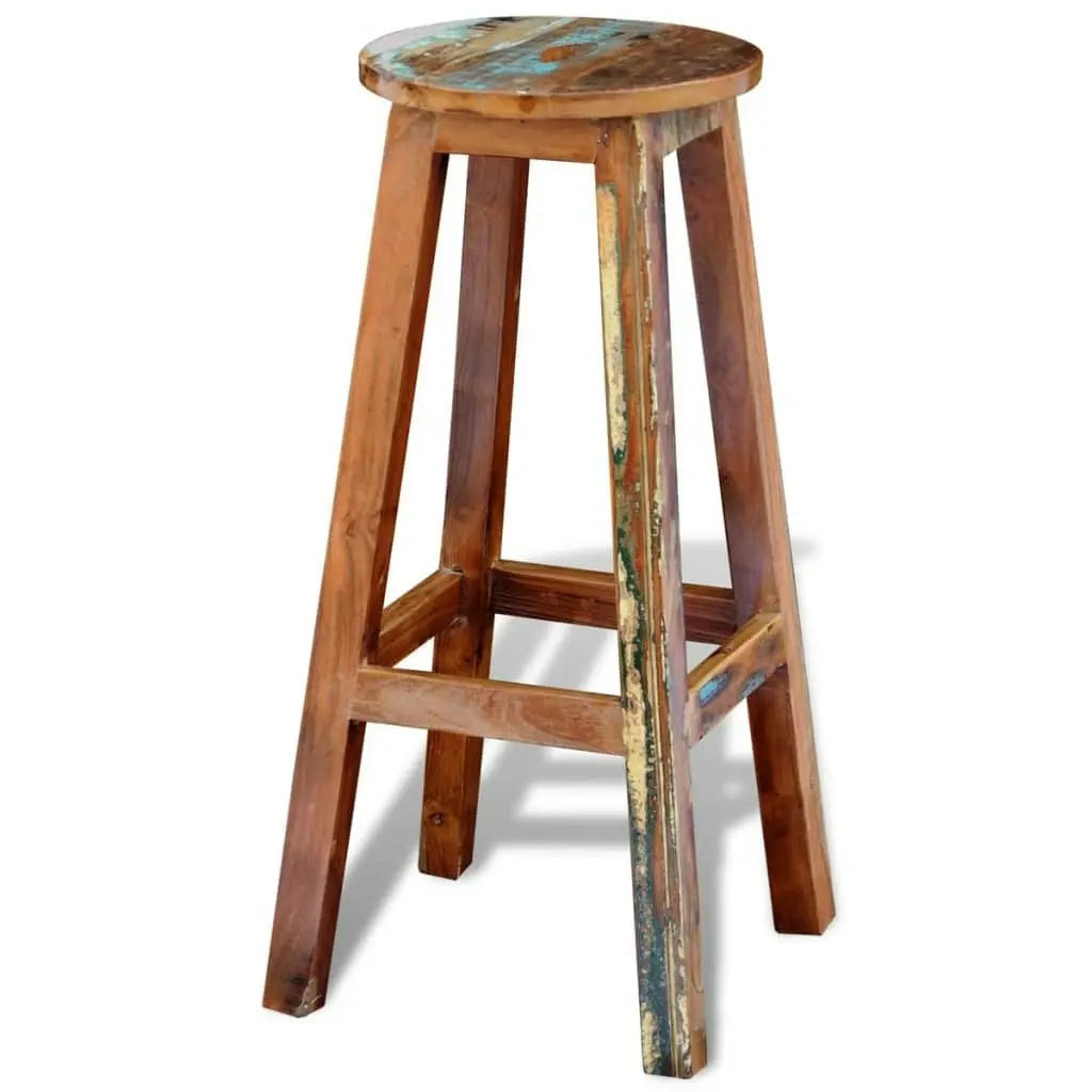 Bar Stool Solid Reclaimed Wood 241647