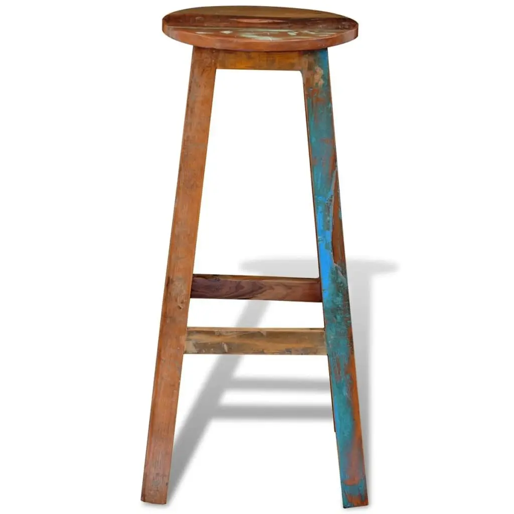 Bar Stool Solid Reclaimed Wood 241647