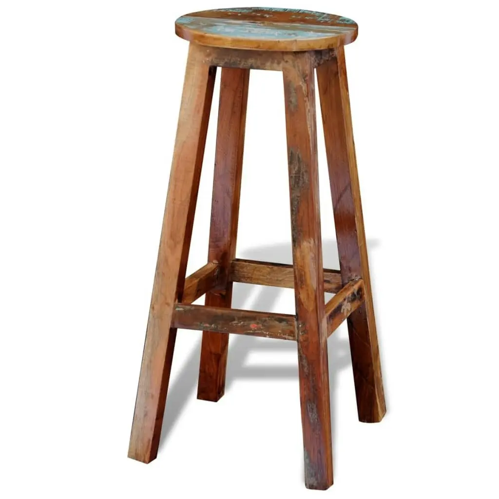 Bar Stool Solid Reclaimed Wood 241647