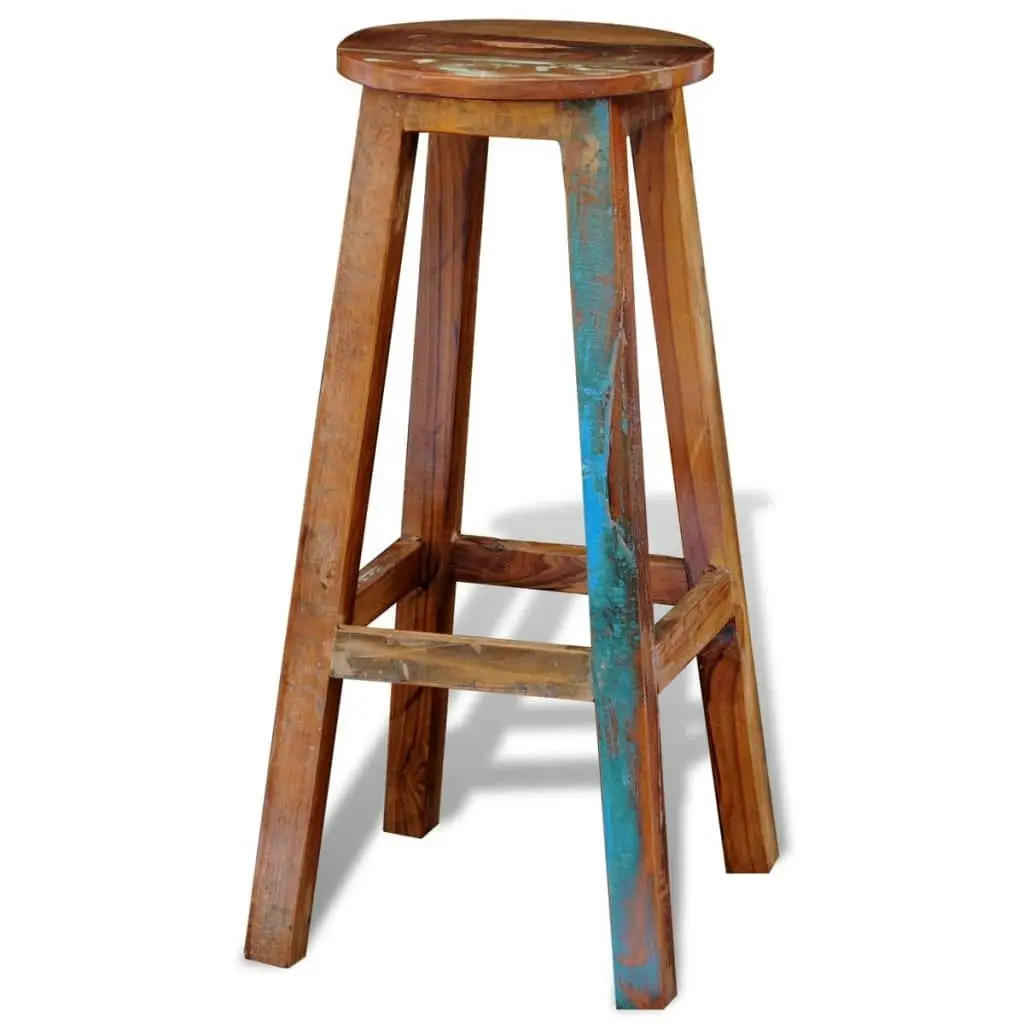 Bar Stool Solid Reclaimed Wood 241647