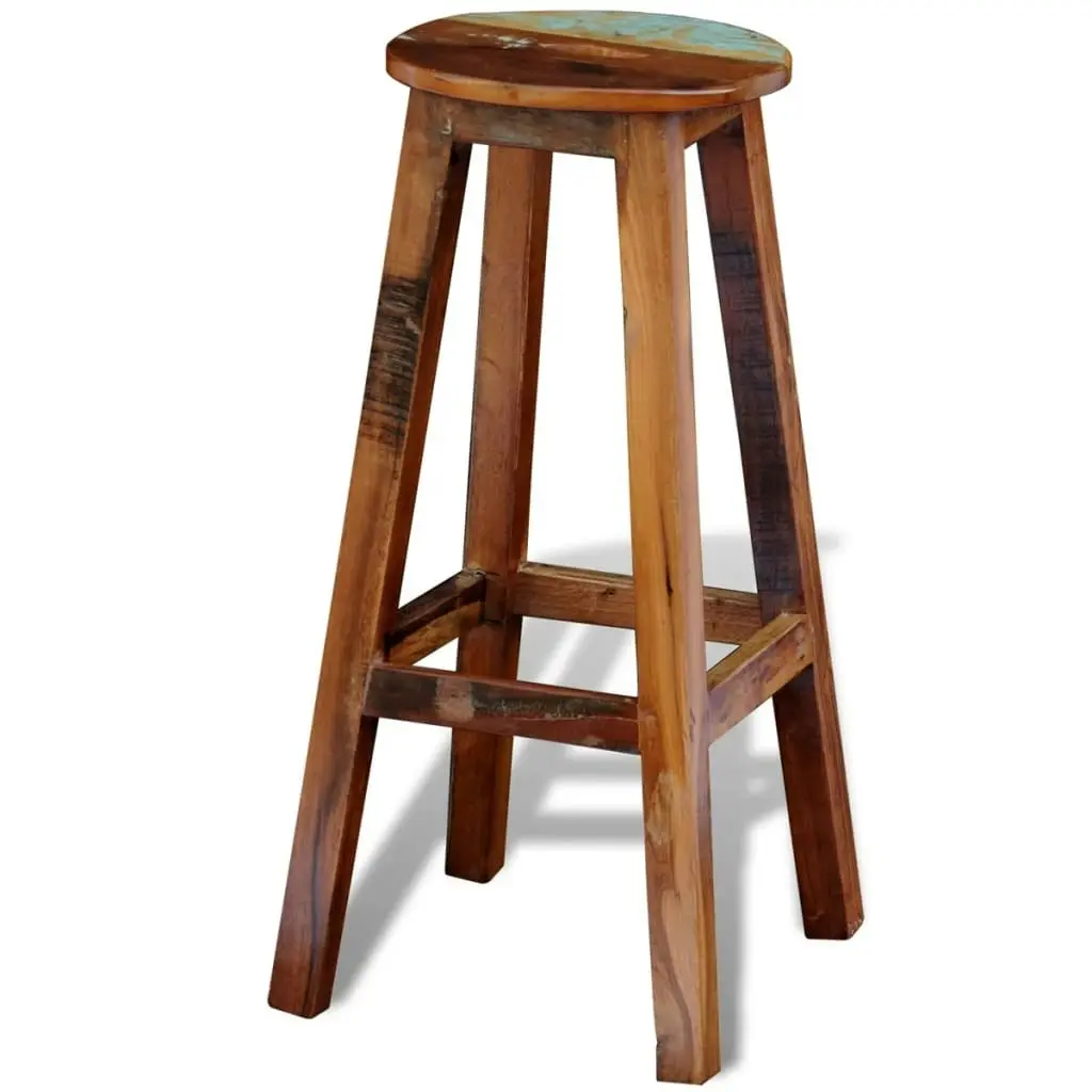 Bar Stool Solid Reclaimed Wood 241647