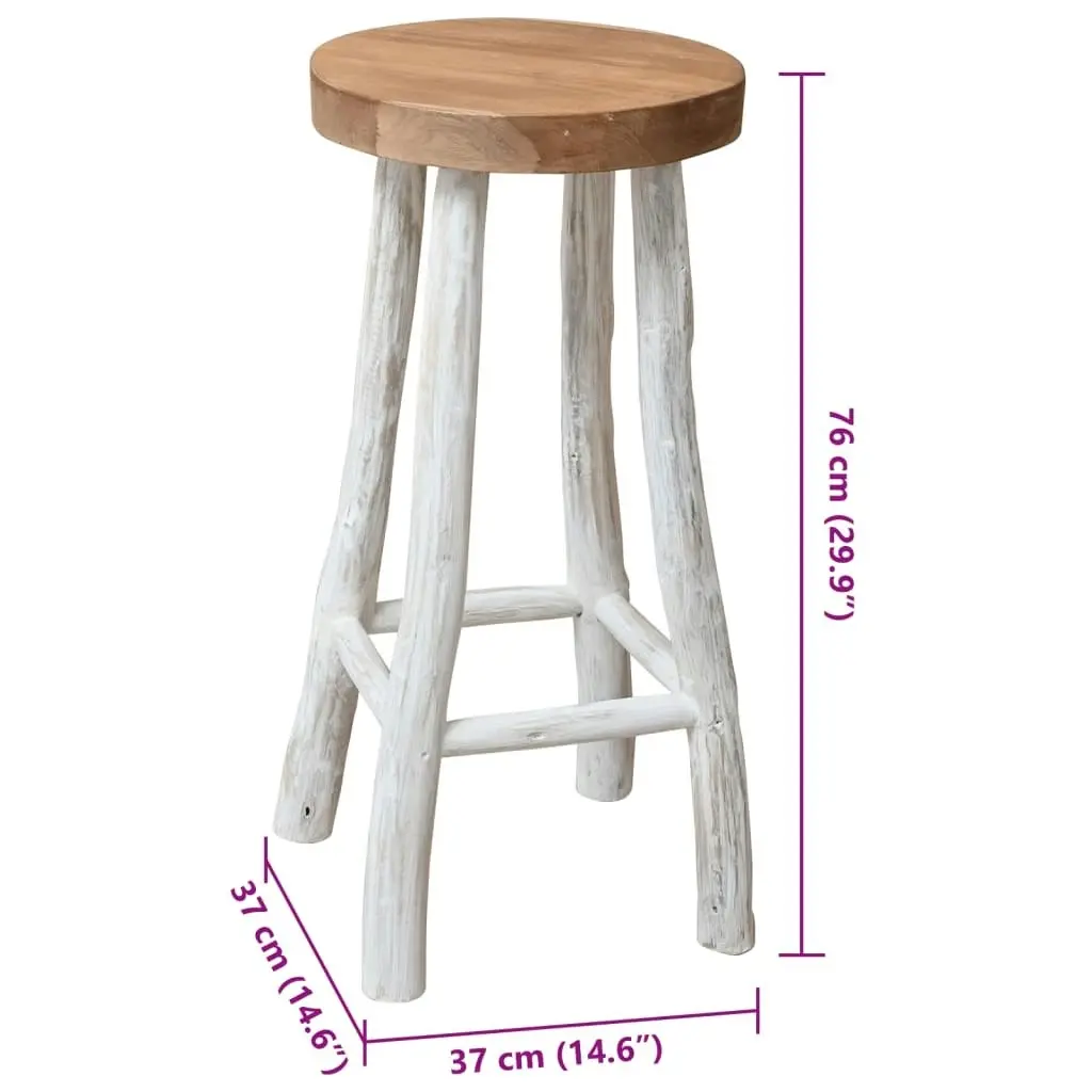 Bar Stool Solid Teak Wood 244546