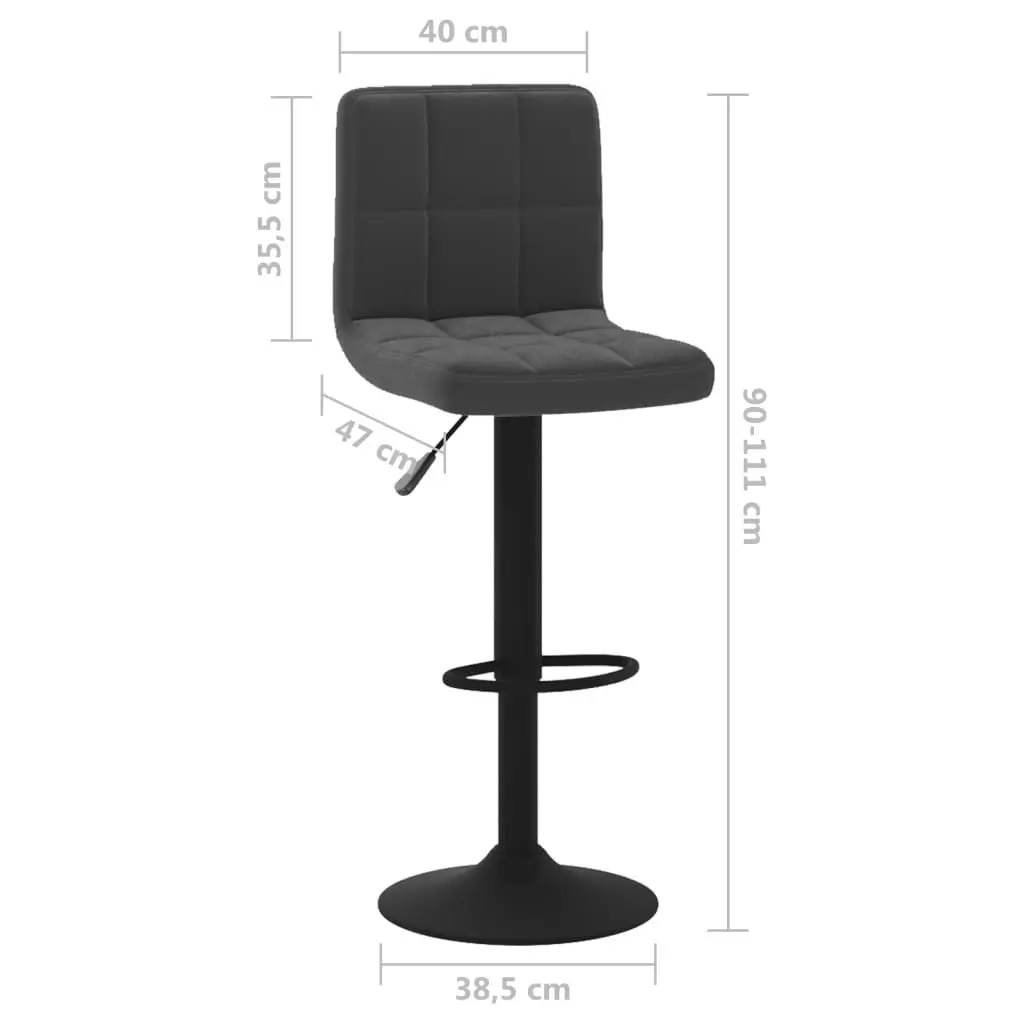 Bar Stools 2 pcs Black Velvet 334302