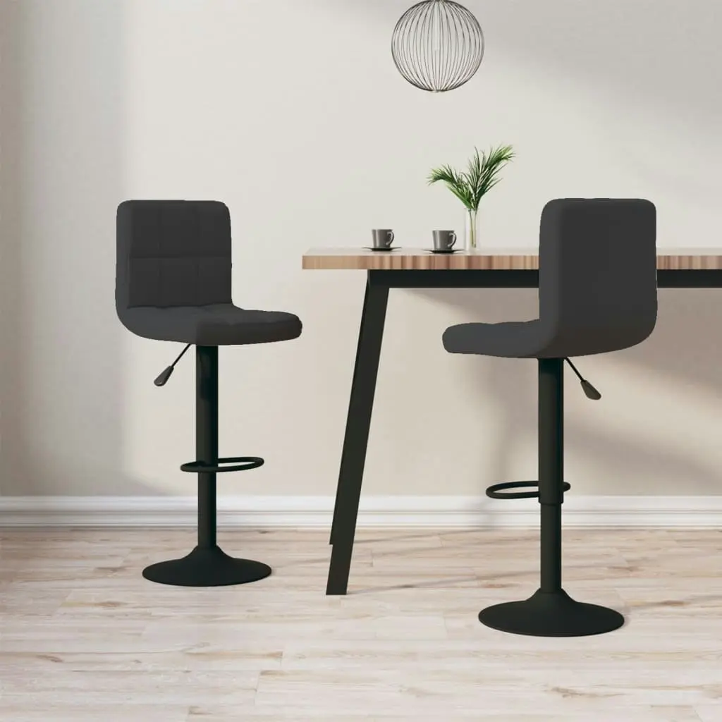 Bar Stools 2 pcs Black Velvet 334302