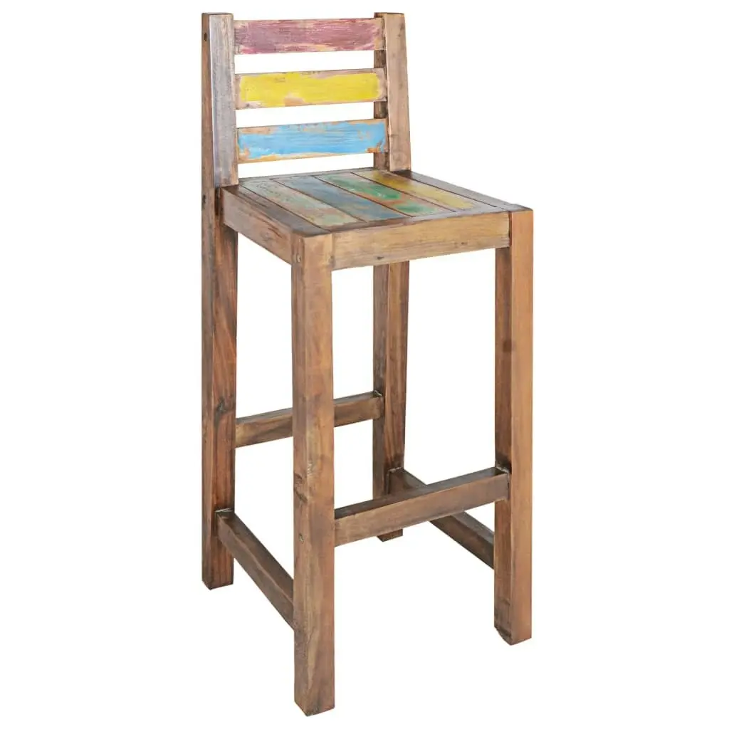 Bar Stools 2 pcs Solid Reclaimed Wood 245800