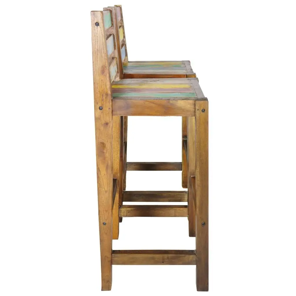 Bar Stools 2 pcs Solid Reclaimed Wood 245800