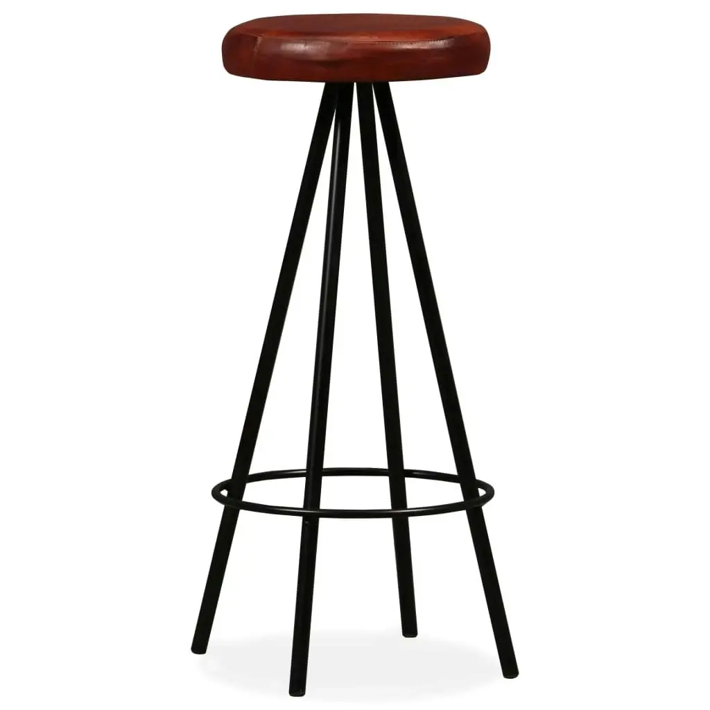 Bar Stools 4 pcs Real Leather 245444