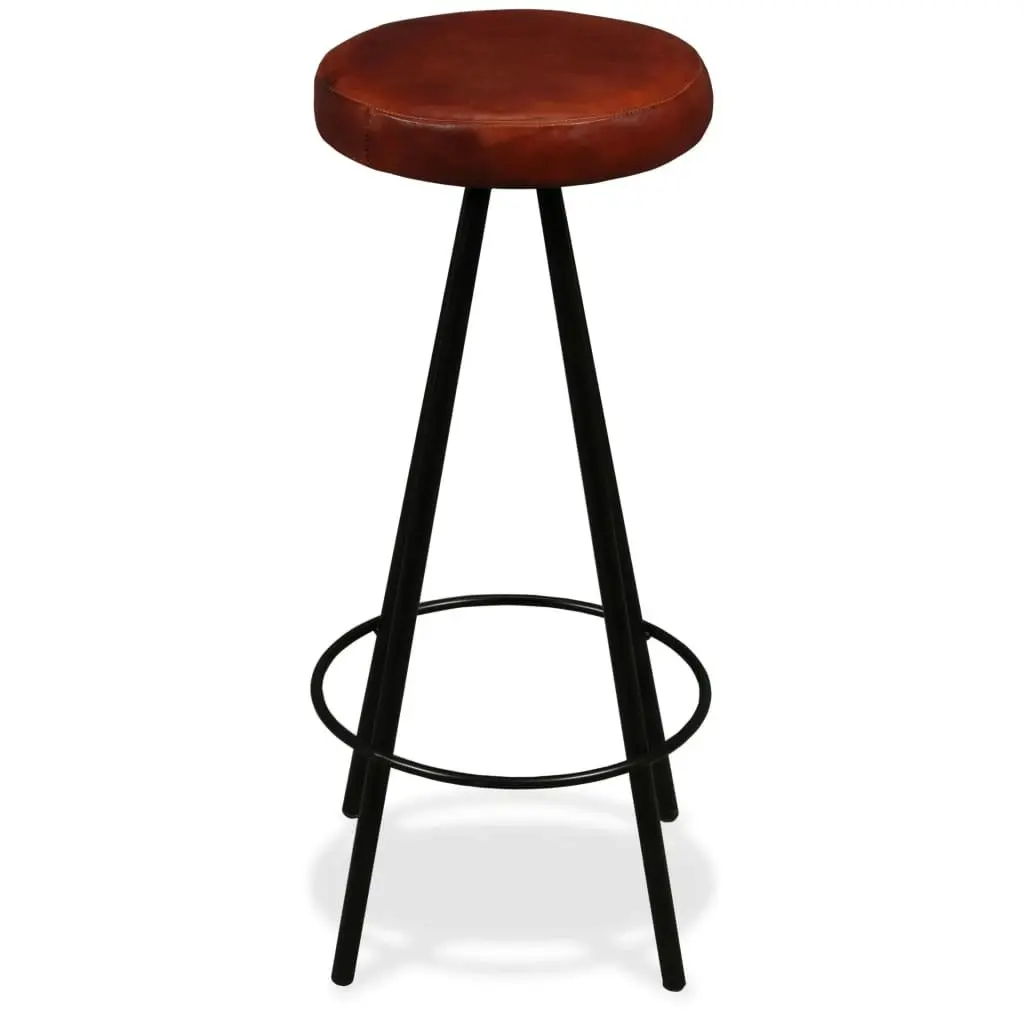 Bar Stools 4 pcs Real Leather 245444