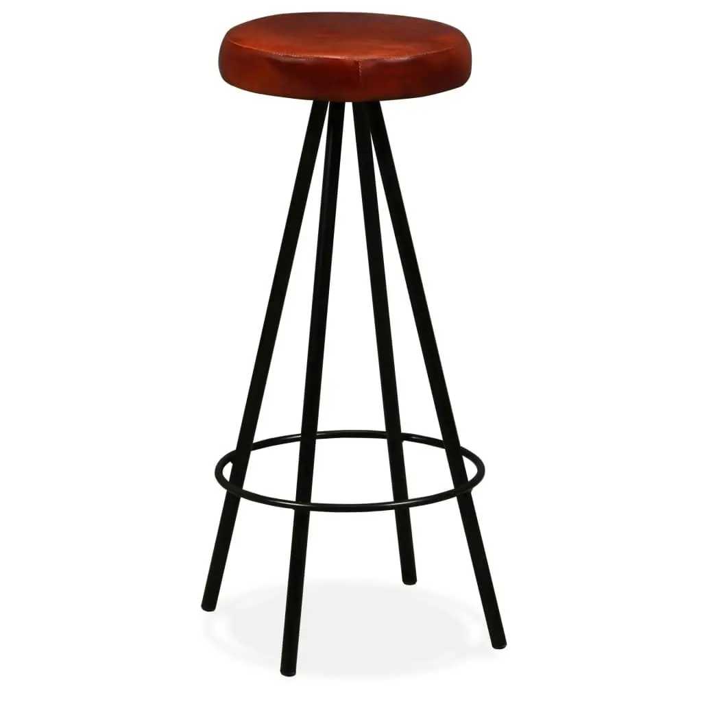 Bar Stools 4 pcs Real Leather 245444