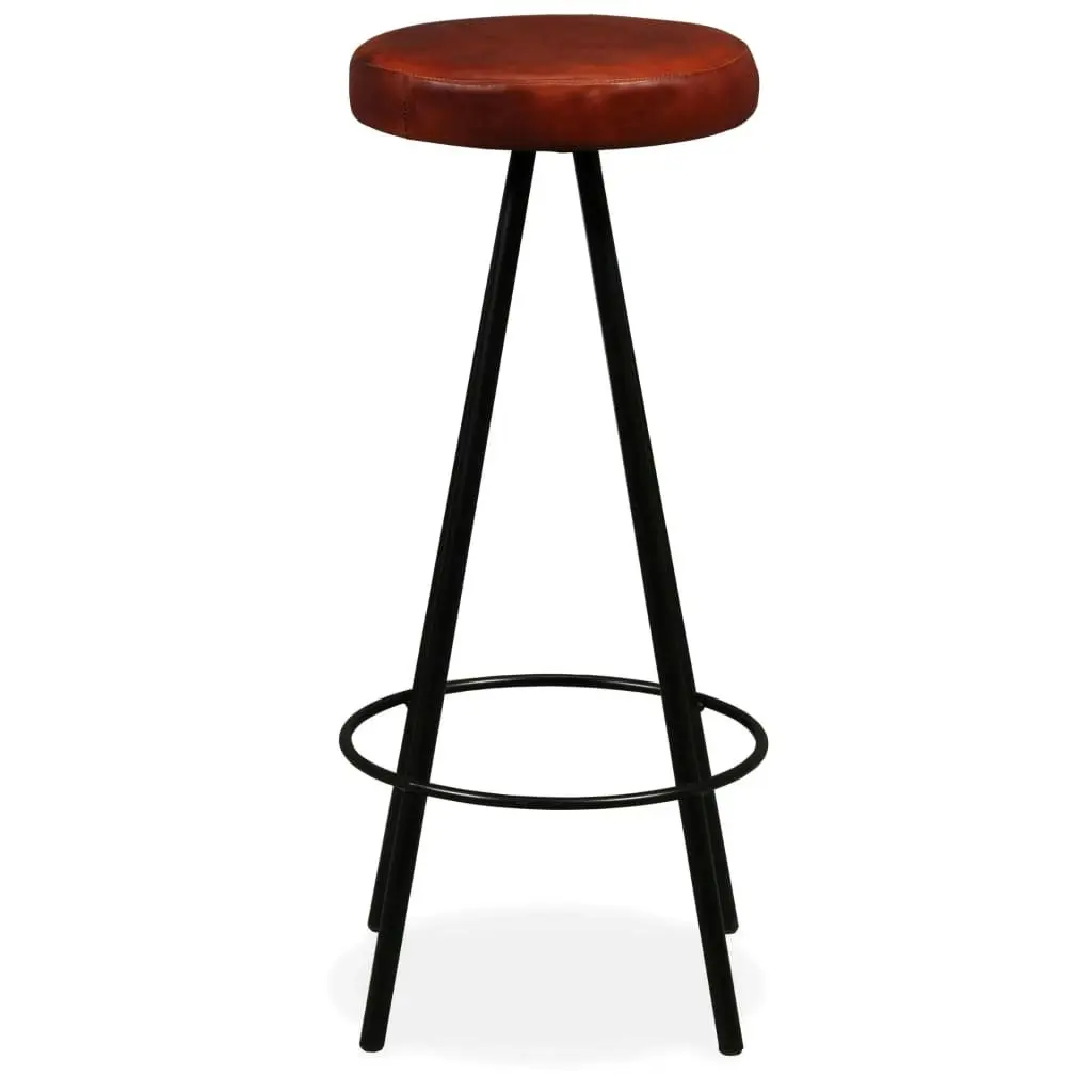 Bar Stools 4 pcs Real Leather 245444