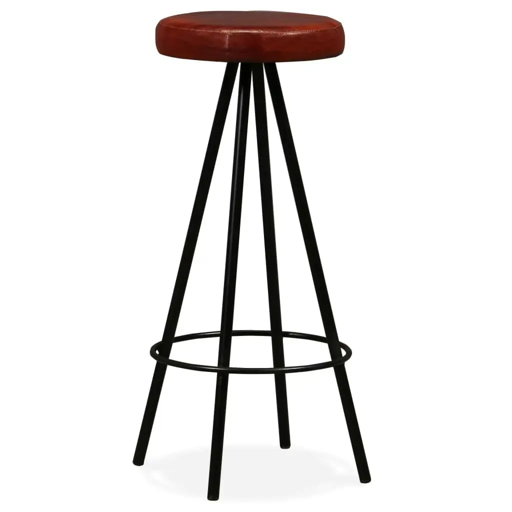 Bar Stools 4 pcs Real Leather 245444