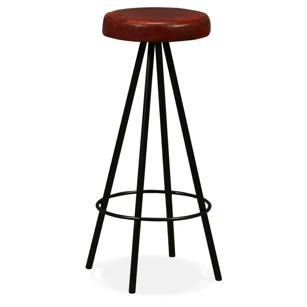 Bar Stools 4 pcs Real Leather 245444