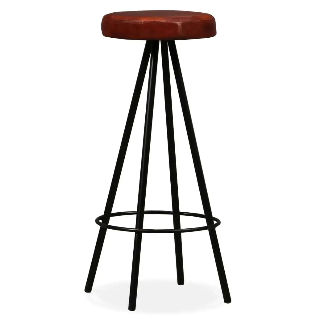 Bar Stools 4 pcs Real Leather 245444