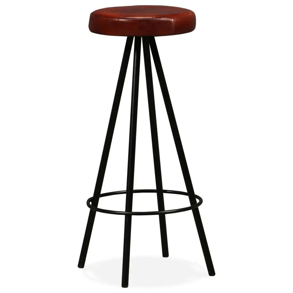 Bar Stools 4 pcs Real Leather 245444