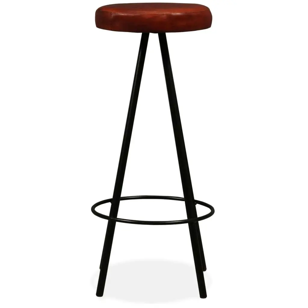 Bar Stools 4 pcs Real Leather 245444